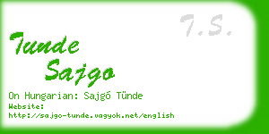 tunde sajgo business card